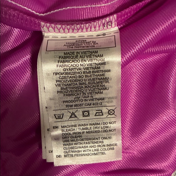 Adidas ladies purple burst track pants size XL - Picture 8 of 8